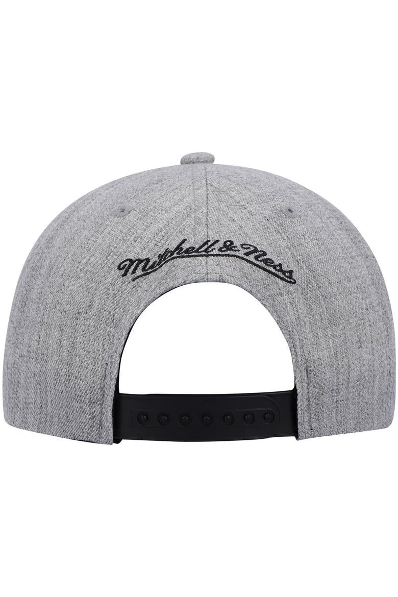 Men's Mitchell & Ness Heathered Gray Philadelphia 76ers Hardwood Classics Team 2.0 Snapback Hat, Alternate, color, Heather Gray