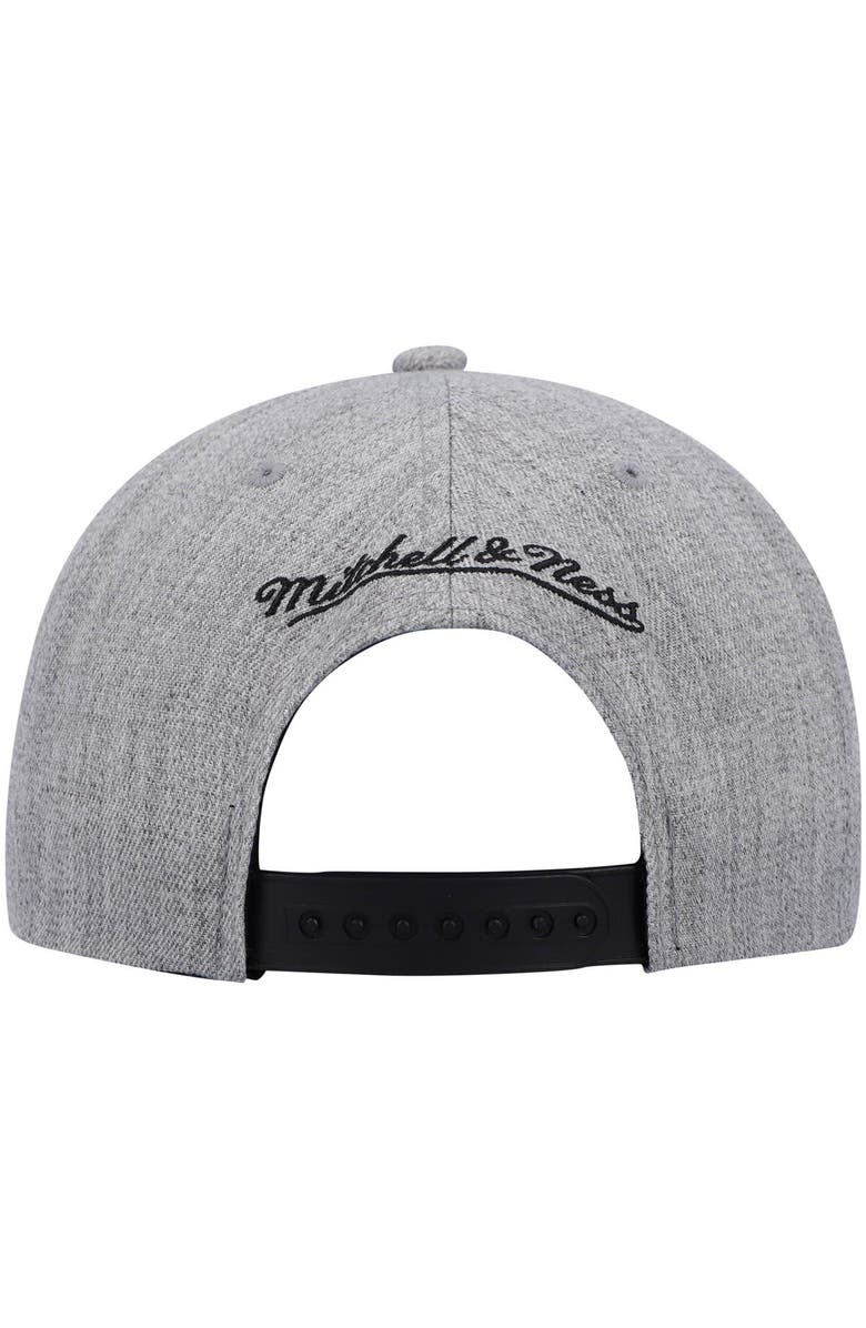 Mitchell & Ness Men's Mitchell & Ness Heathered Gray Philadelphia 76ers Hardwood Classics Team 2.0 Snapback Hat, Alternate, color, Heather Gray