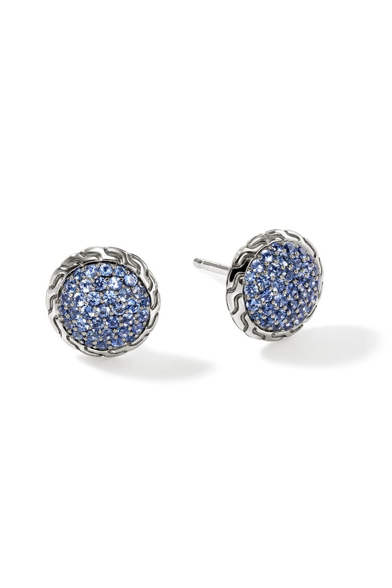 JH Essentials Stud Earrings, Main, color, BLUE SAPPHIRE