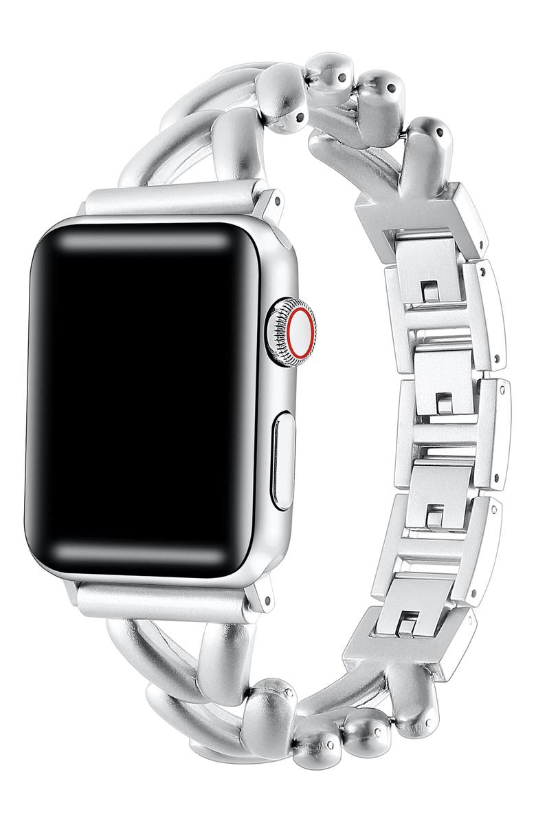 The Posh Tech Caroline Bracelet Apple Watch<sup>®</sup> Watchband, Alternate, color, Silver