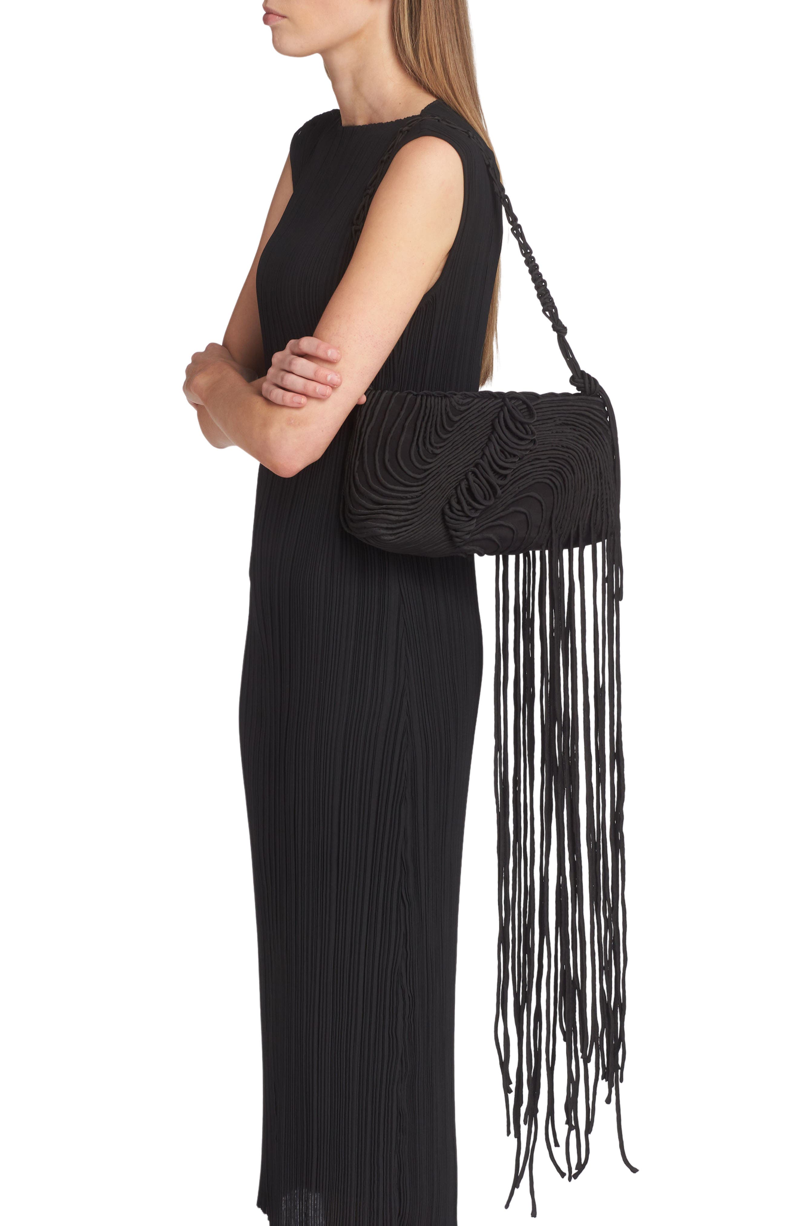 Dries Van Noten Cord Embroidered Shoulder Bag, Alternate, color, 