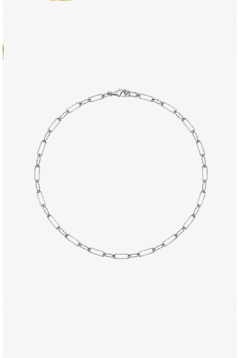 Molten Link Chain Necklace In Silver, Main, color, Silver
