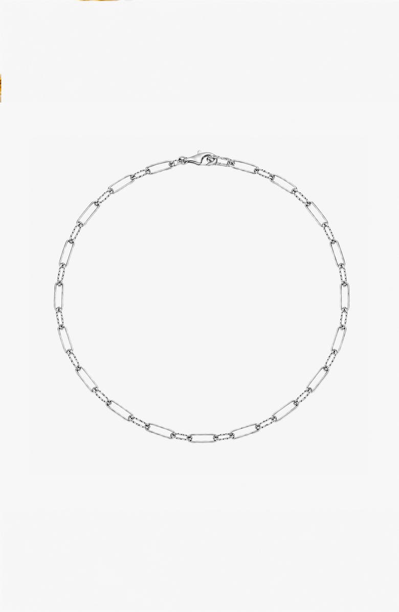 YOJ Molten Link Chain Necklace In Silver, Main, color, Silver