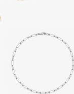 YOJ Molten Link Chain Necklace In Silver