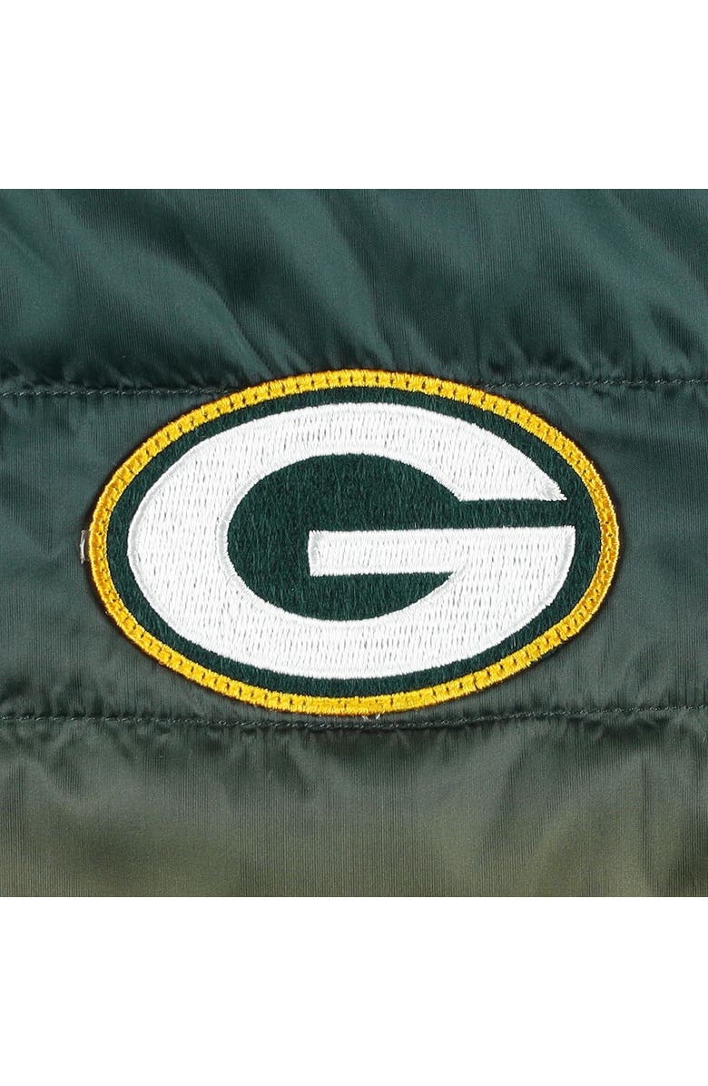 THE WILD COLLECTIVE Women's The Wild Collective Green/Gold Green Bay Packers Color Block Full-Zip Puffer Jacket, Alternate, color, Green