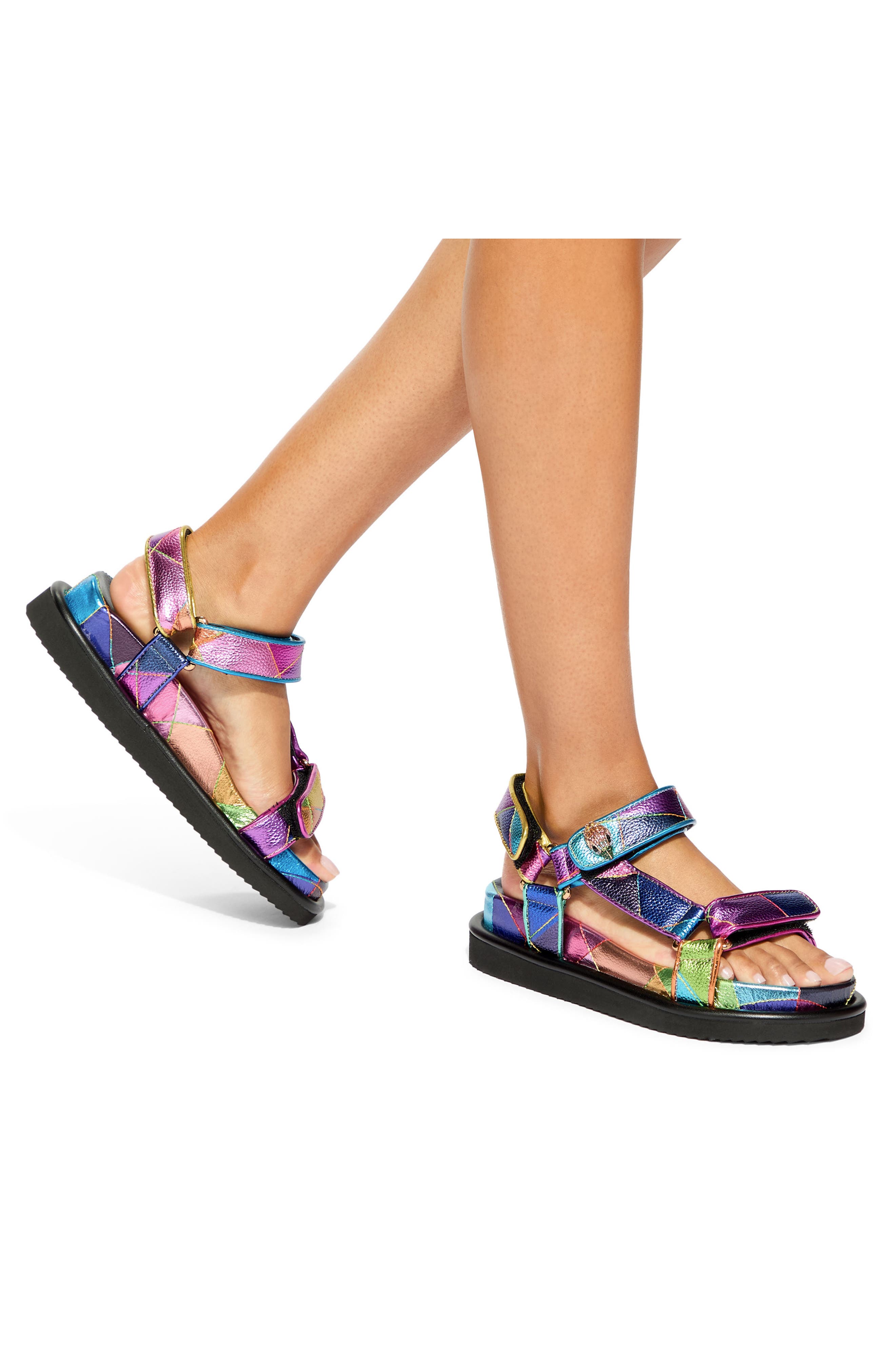 Kurt Geiger London Orson Slingback Sandal, Alternate, color, Rainbow Metallic