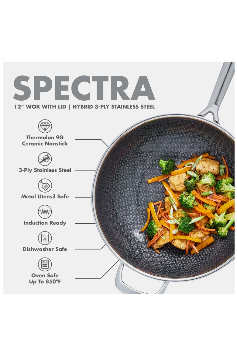 Spectra ThermoBond Hybrid Skillet with Lid, Alternate, color, GREY