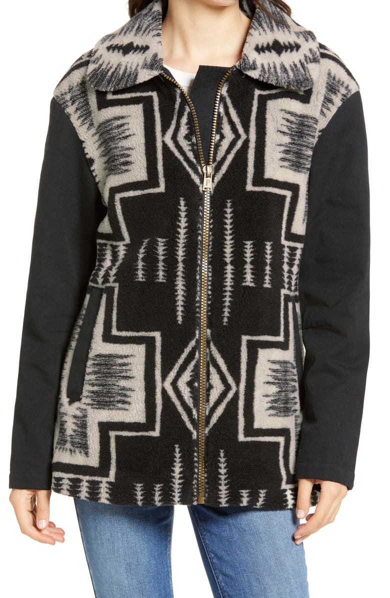 Pendleton Pueblo Mixed Media Coat, Alternate, color,