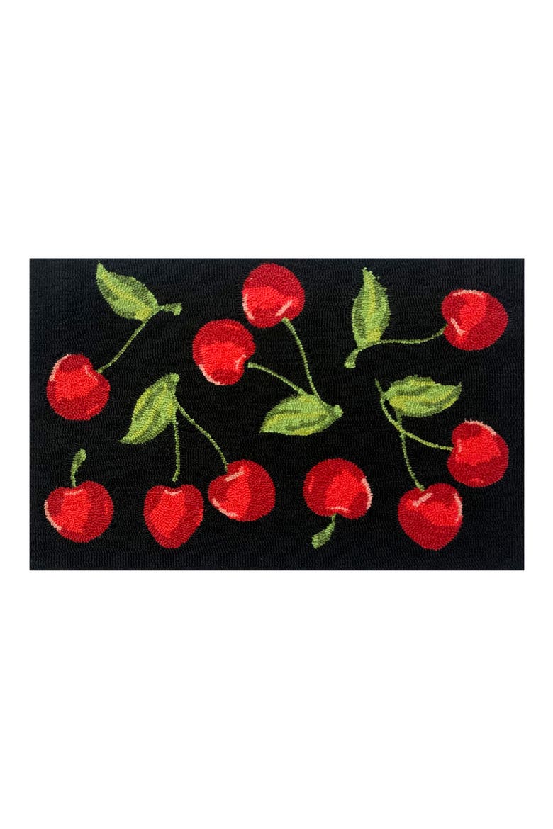 Cherry Toss Indoor/Outdoor Doormat, Main, color, BLACK RED GREEN