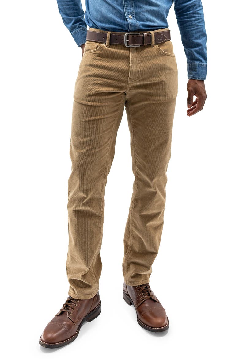 Stretch Corduroy Five Pocket Pants, Main, color, KHAKI