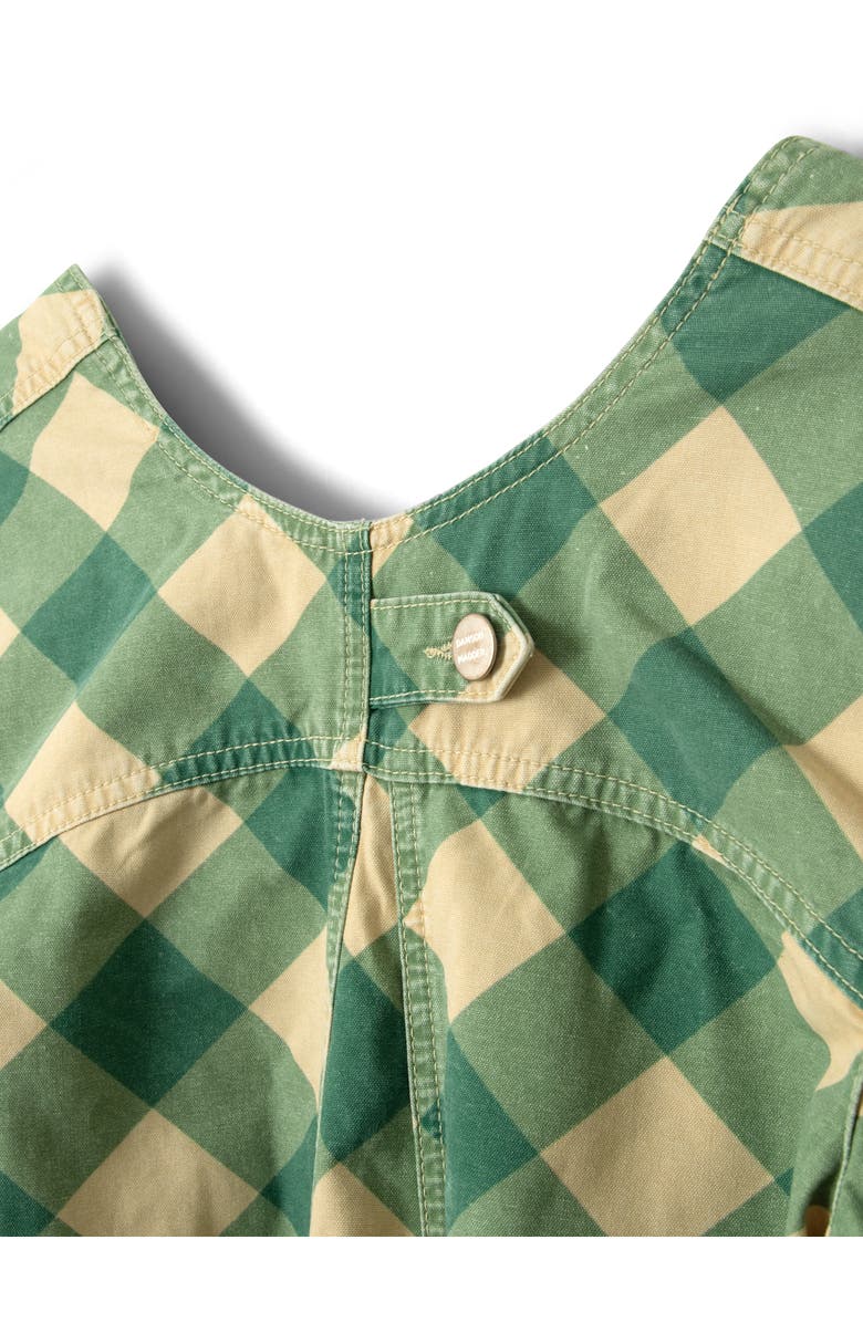 Damson Madder Bridget Plaid Organic Cotton Minidress, Alternate, color, Green Multi