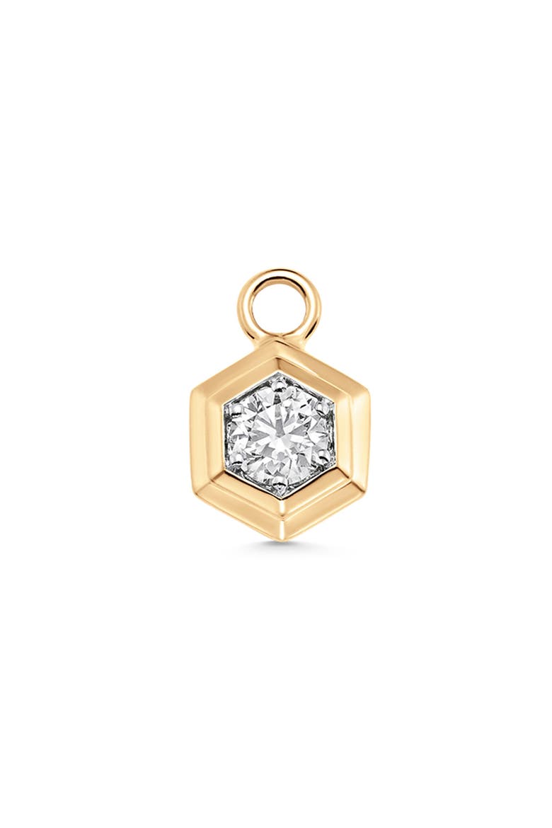 Honeycomb Petite Charm, Main, color, YELLOW GOLD/ DIAMOND