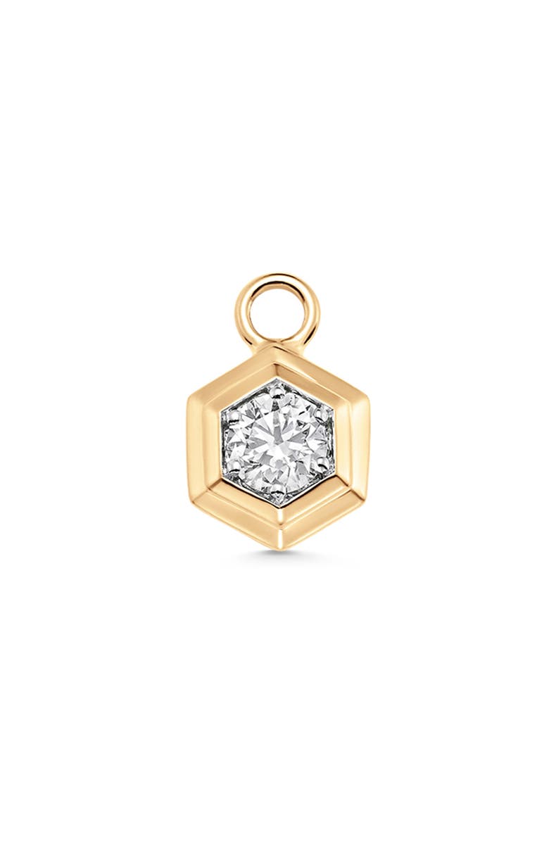 Sara Weinstock Honeycomb Petite Charm, Main, color, Yellow Gold/ Diamond
