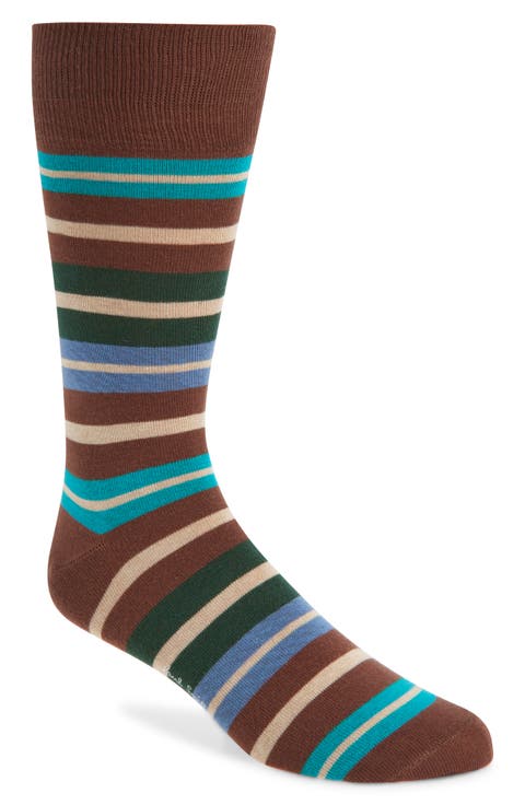 Kean Stripe Cotton Blend Socks