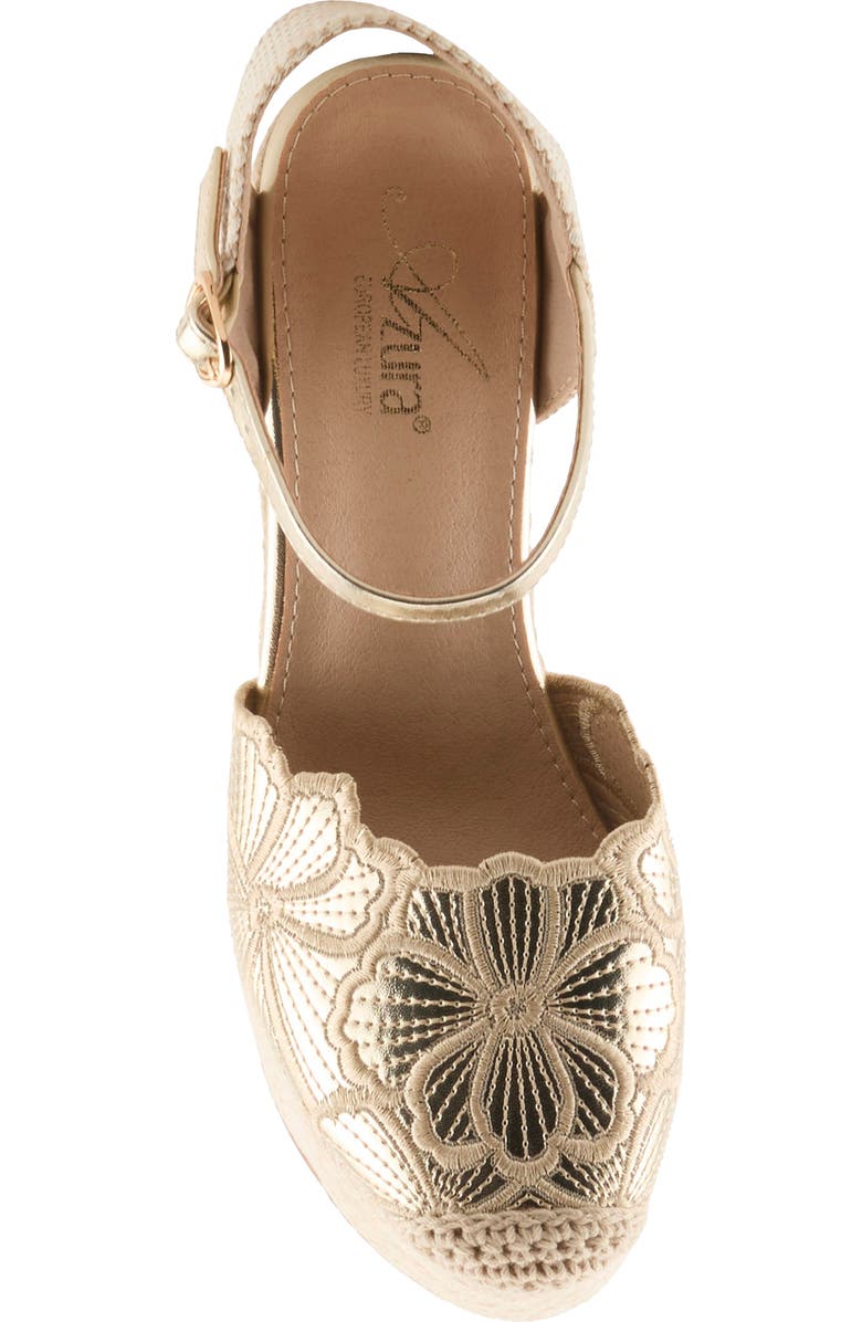 AZURA BY SPRING STEP Amelia Platform Wedge, Alternate, color, Gold Multi