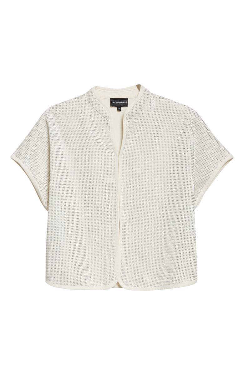 Emporio Armani Rhinestone Top, Alternate, color, Off White