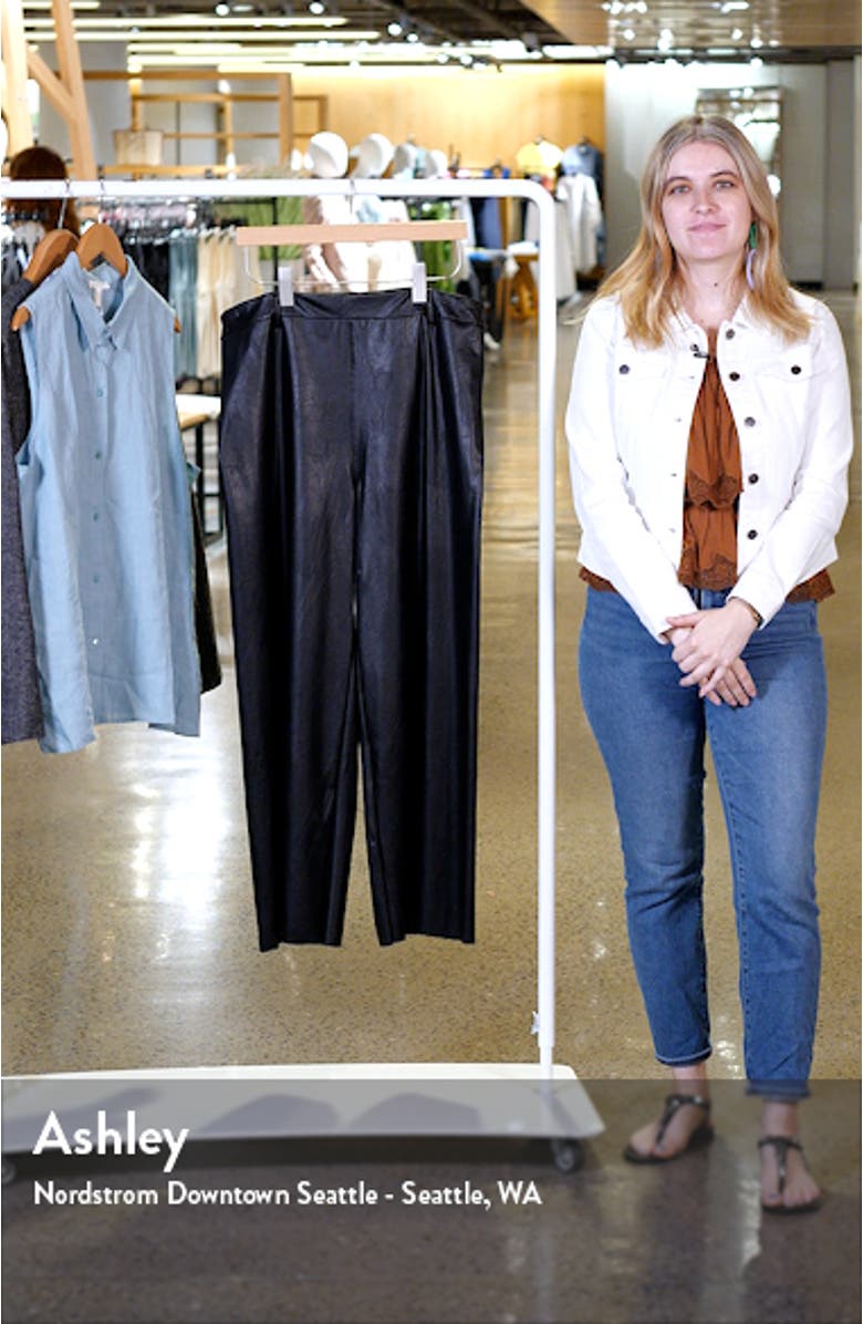'Lyssentials High Waist Faux Leather Wide Leg Pants, sales video thumbnail