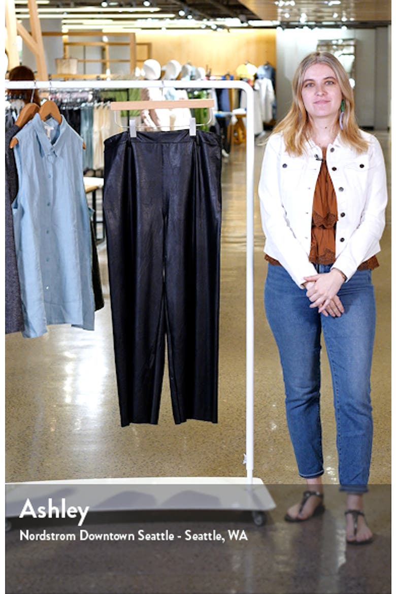 'Lyssentials High Waist Faux Leather Wide Leg Pants video