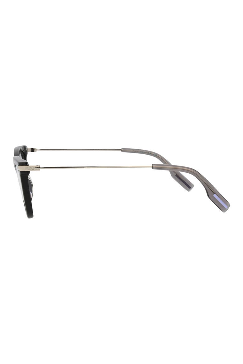 47mm Cat Eye Optical Glasses, Alternate, color, BLACK SILVER TRANSPARENT