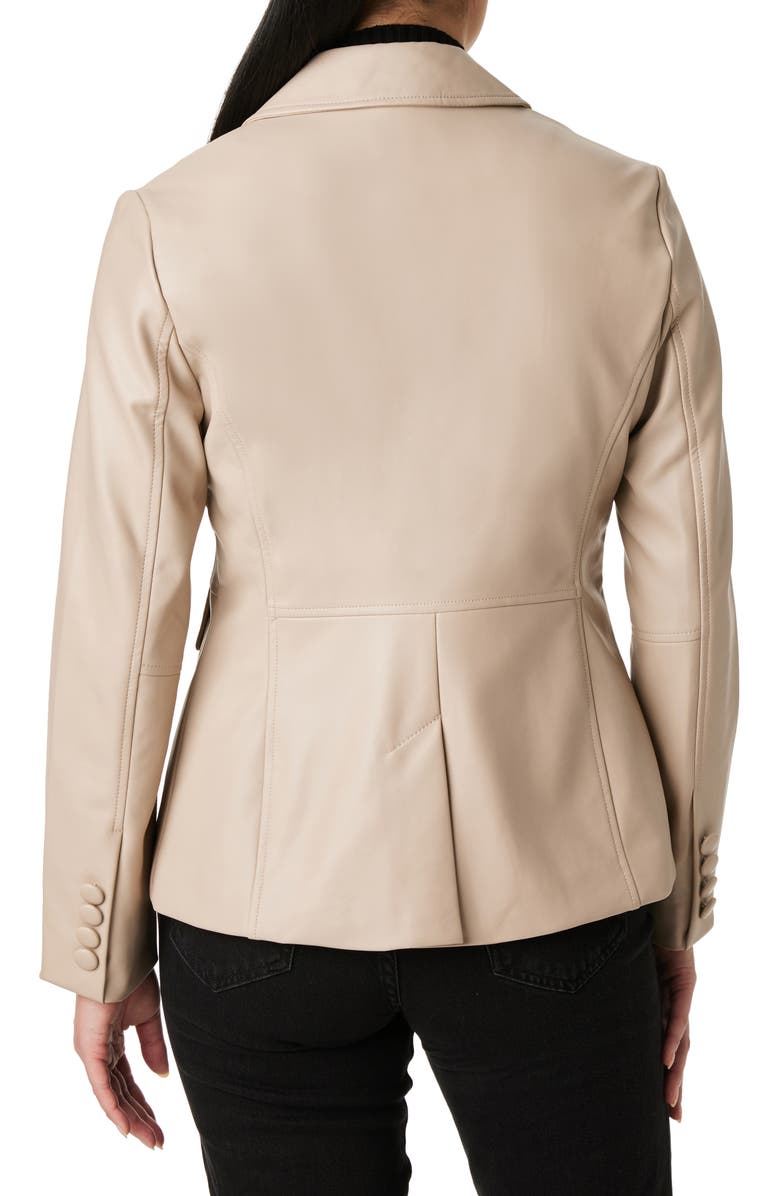 Sanctuary Faux Leather Blazer, Alternate, color, Sawdust