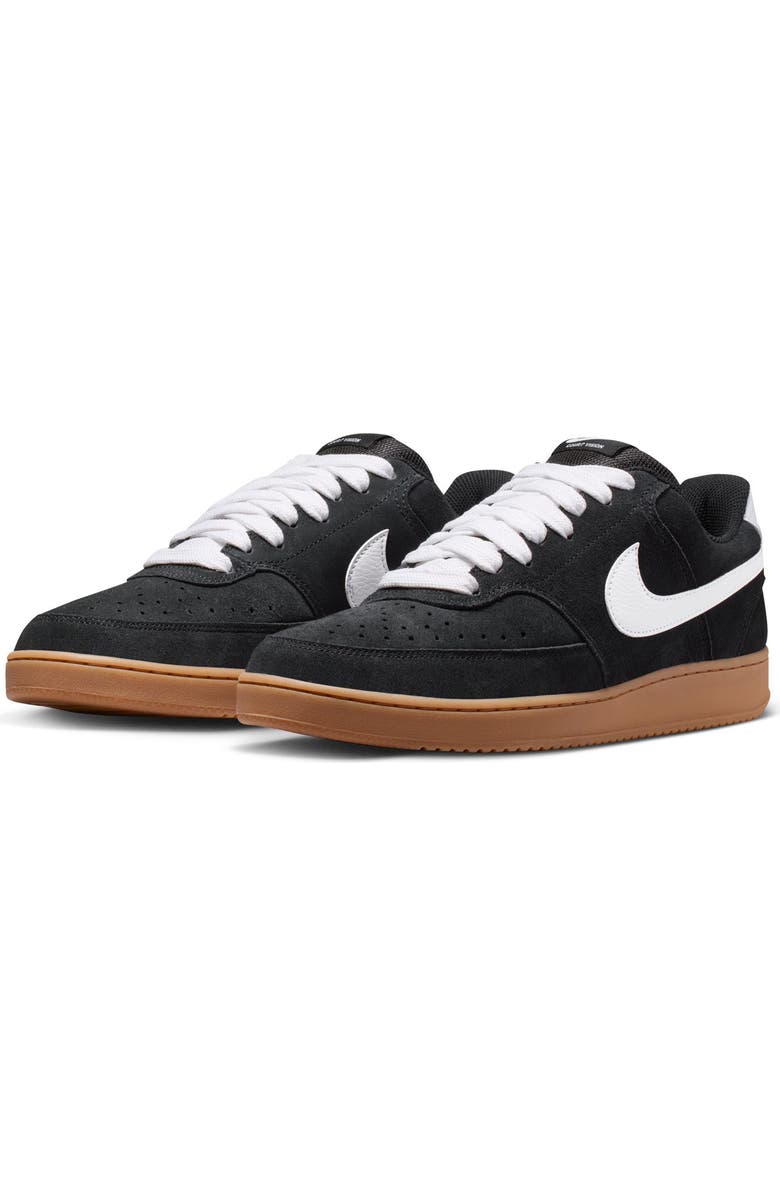 Nike Court Vision Low Top Sneaker, Main, color, Black/ Gum Medium Brown