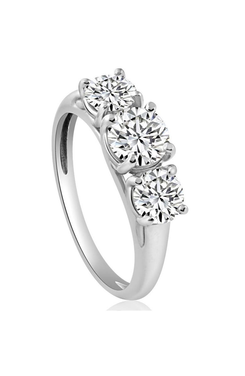 Bliss Diamond 1 3/4 Ct Three Stone Diamond Engagement Ring 10K Gold Lab Grown, Alternate, color, 10K White Gold