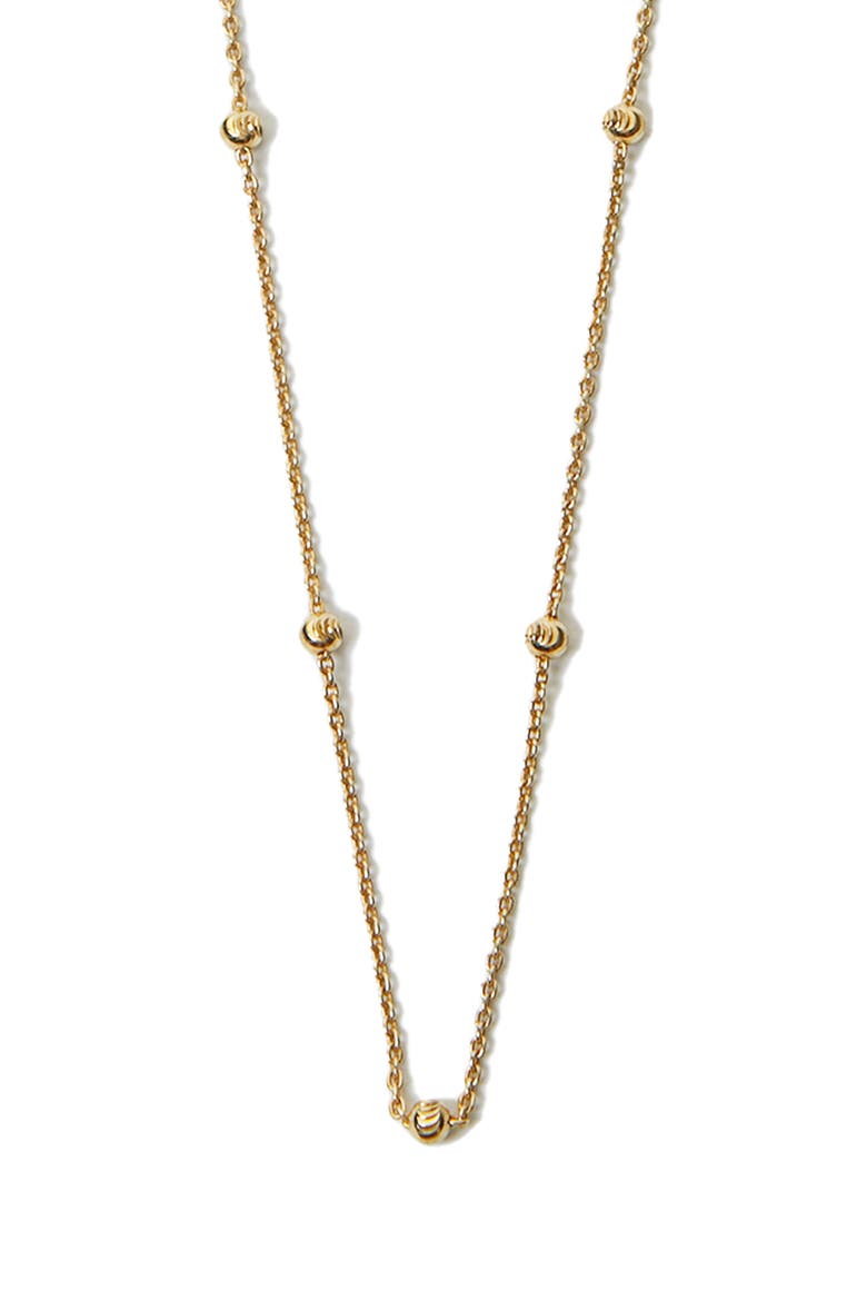 Bead Station Necklace, Main, color, GOLD