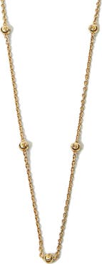 Argento Vivo Sterling Silver Bead Station Necklace