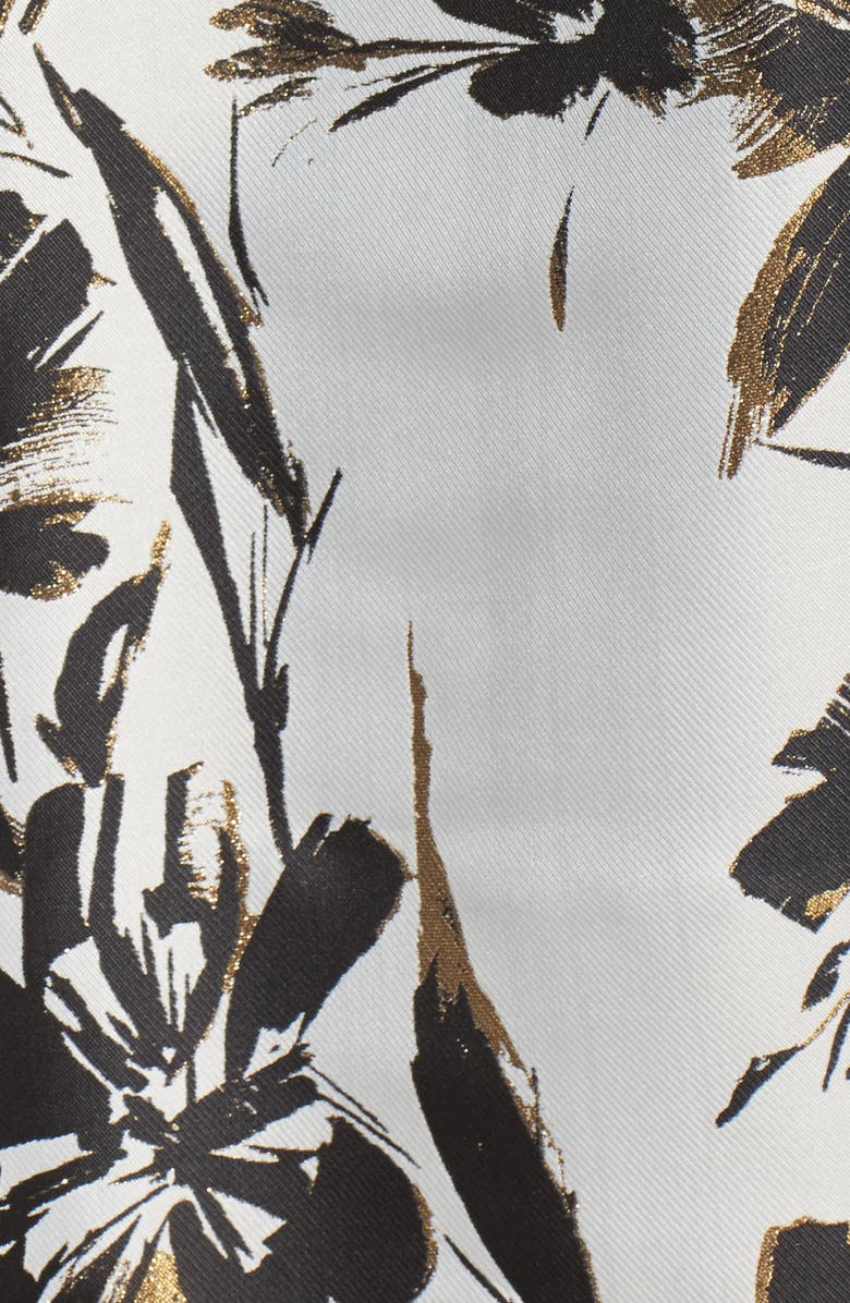 Eliza J Metallic Floral High/Low Skirt, Alternate, color, 