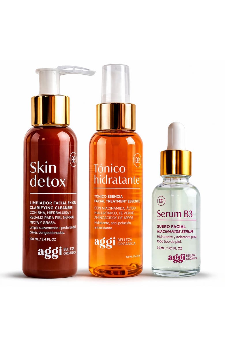 Aggi Beauty The Clear Balance Ritual Set. 3-step Routine For Oily & Combination Skin, Main, color, NO COLOR