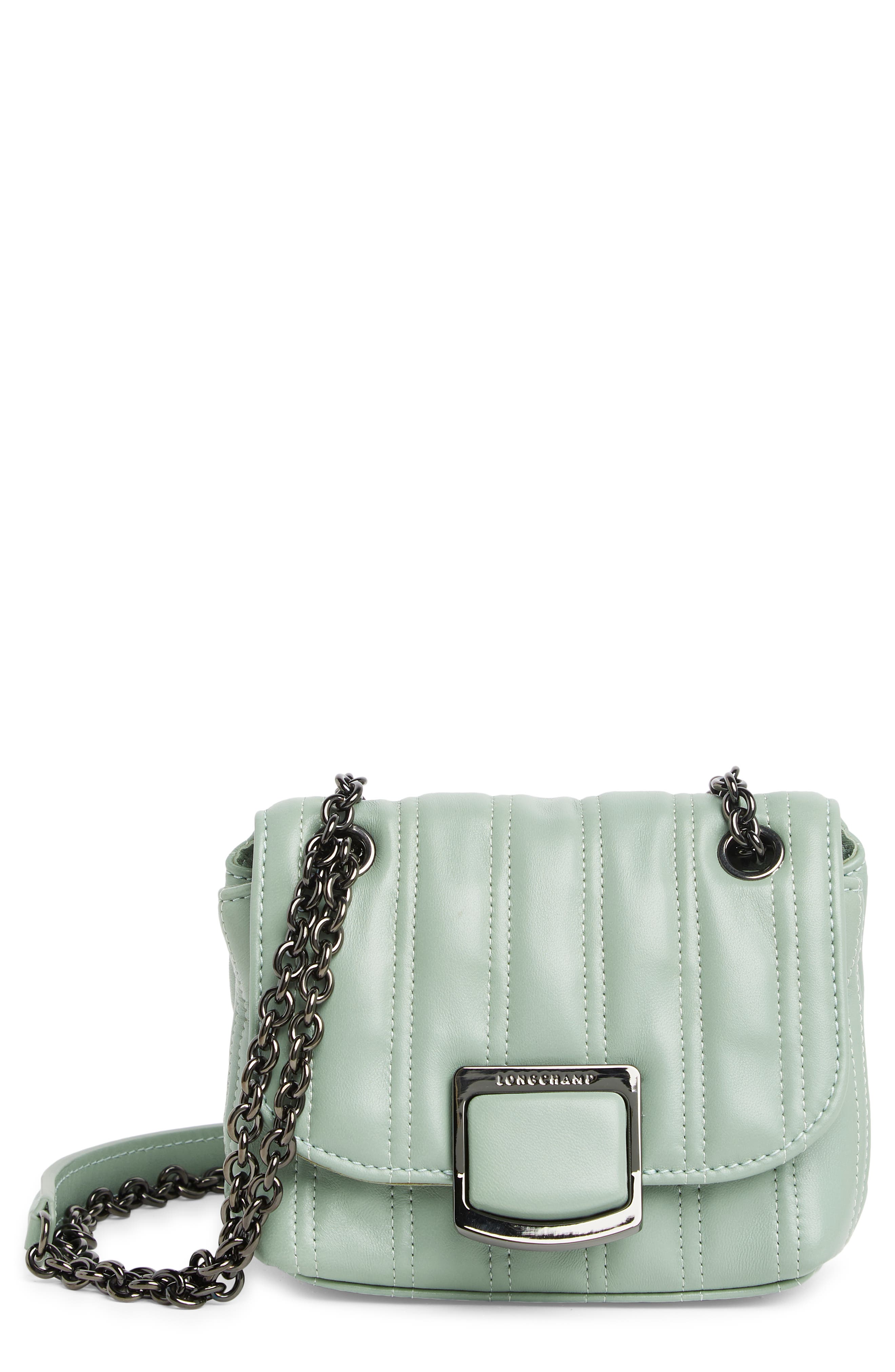 Longchamp Brio Leather XS Shield Crossbody Bag, Main, color, 