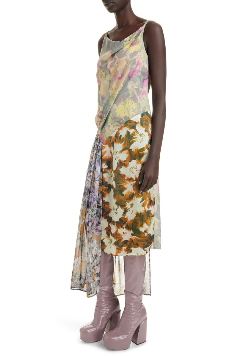 Dries Van Noten Darina Mix Floral Dress, Alternate, color, 