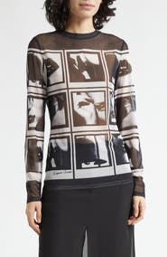 Emporio Armani Long Sleeve Graphic Print T-Shirt