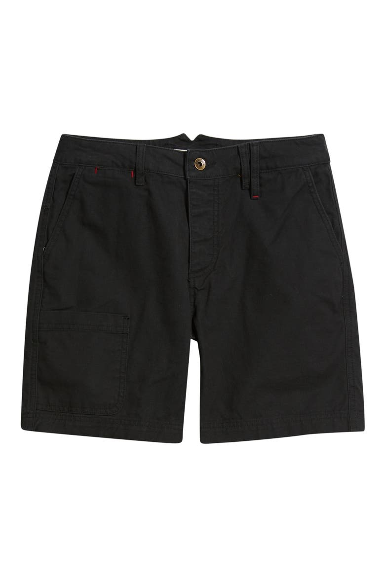 Courier Craft Canvas Shorts, Alternate, color, OBSIDIAN