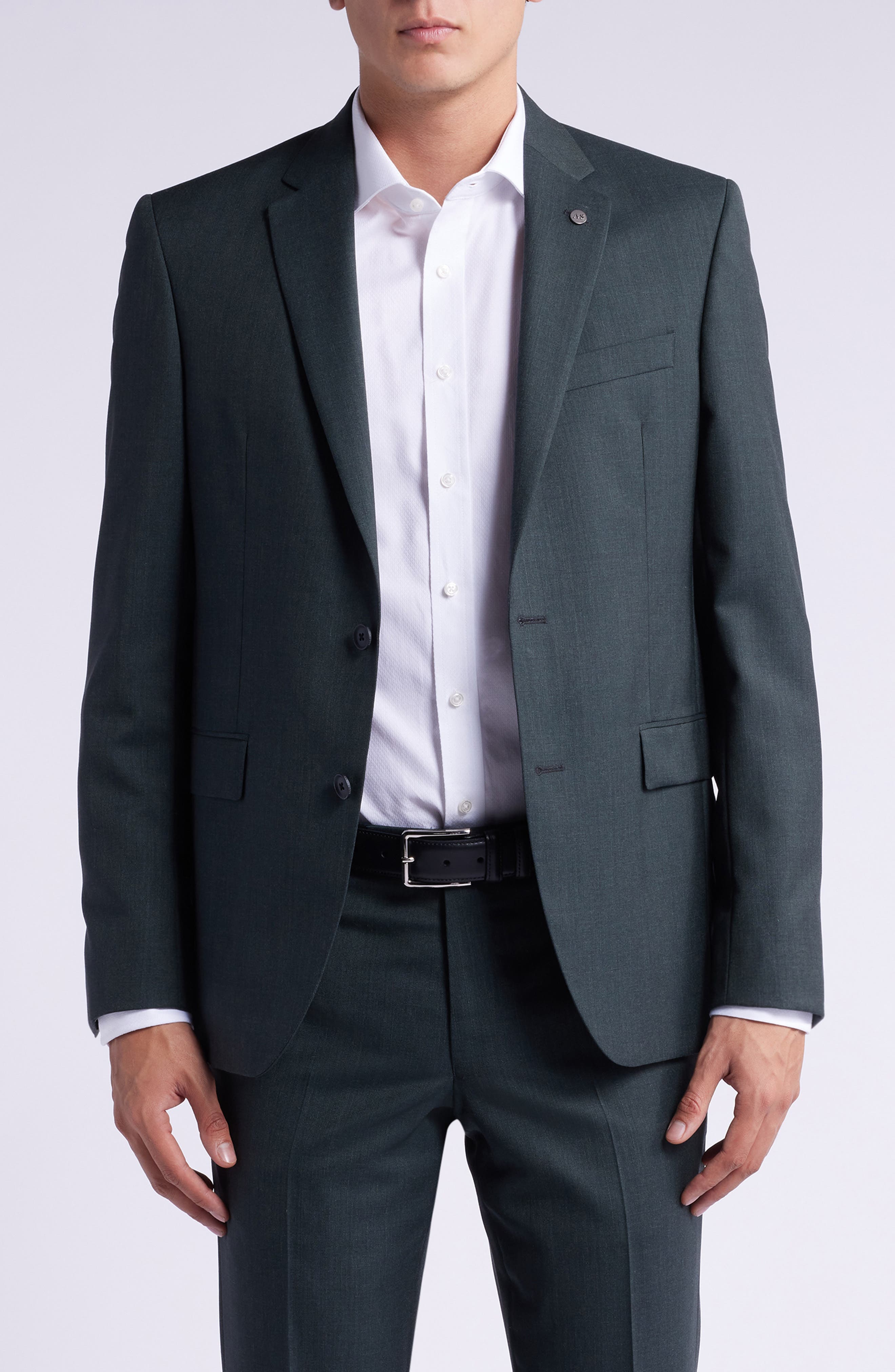 AllSaints Ross Slim Fit Solid Wool Sport Coat Suit Separate