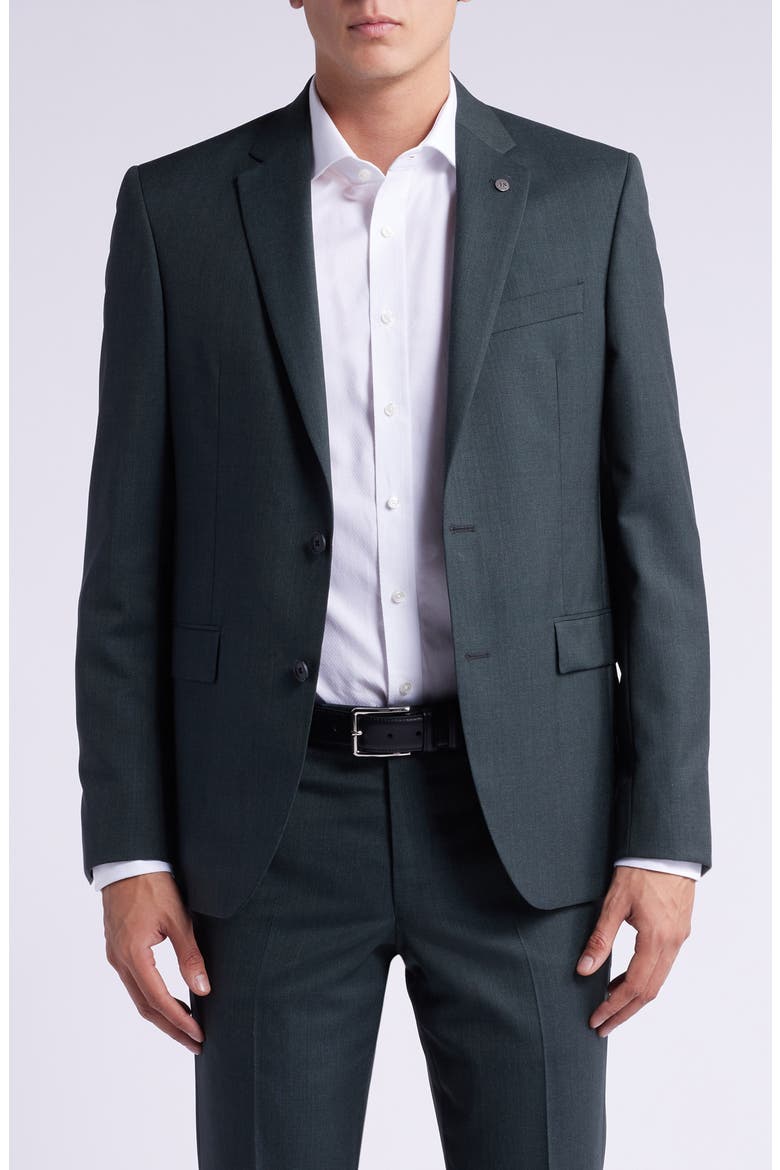 Ross Slim Fit Solid Wool Sport Coat Suit Separate, Main, color, DARK OLIVE