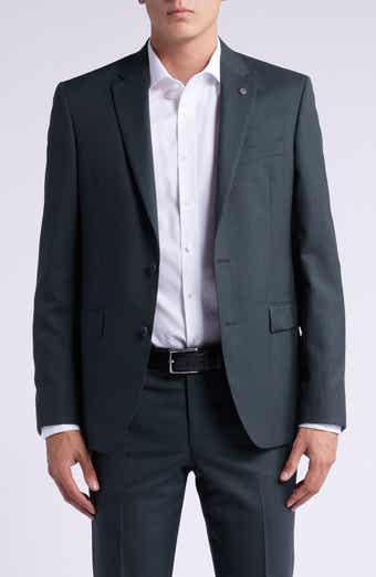AllSaints Ross Slim Fit Solid Wool Sport Coat Suit Separate