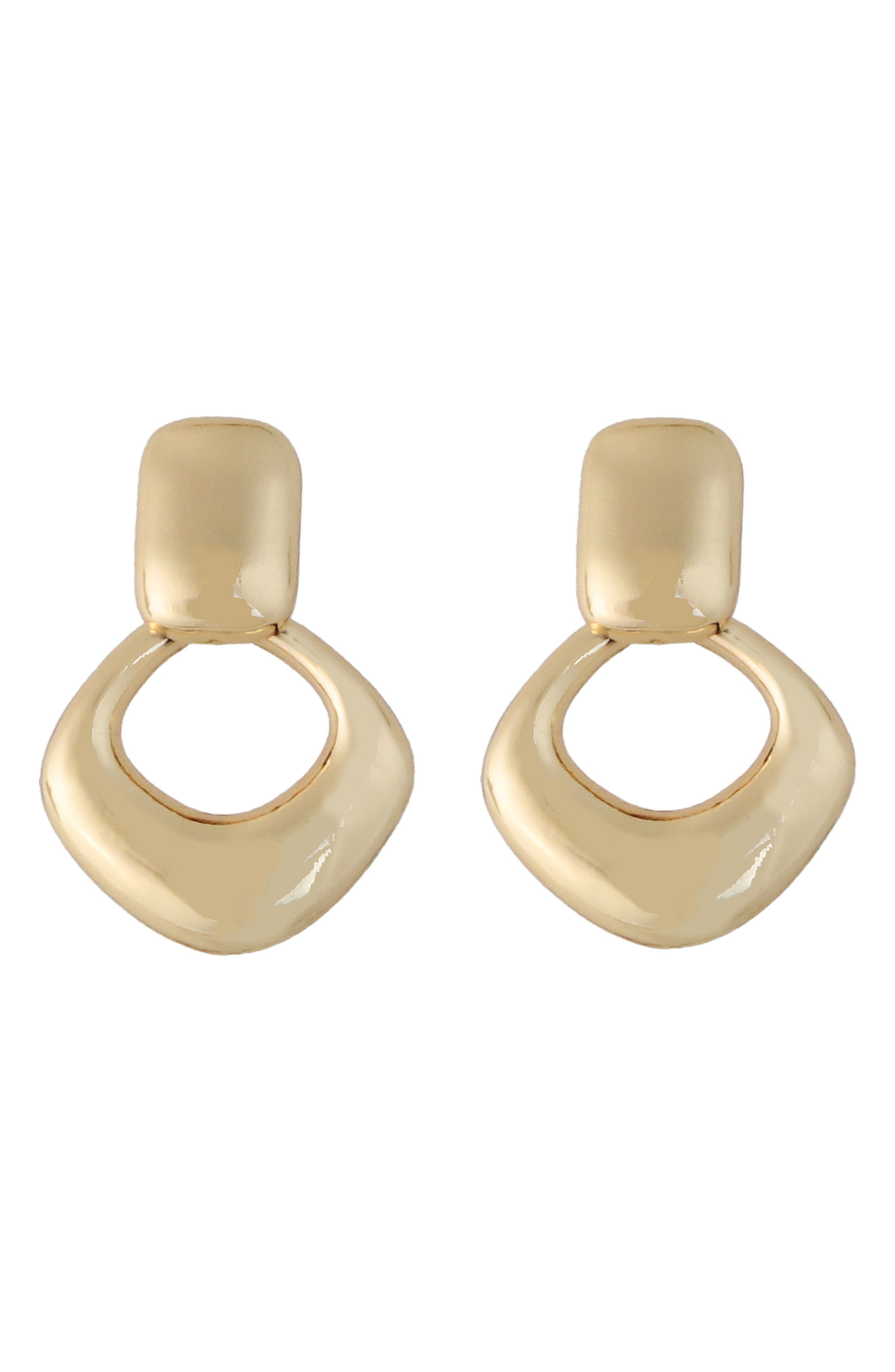 Diamond Doorknocker Drop Earrings