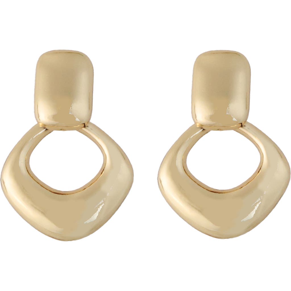 Panacea Diamond Doorknocker Drop Earrings In Gold