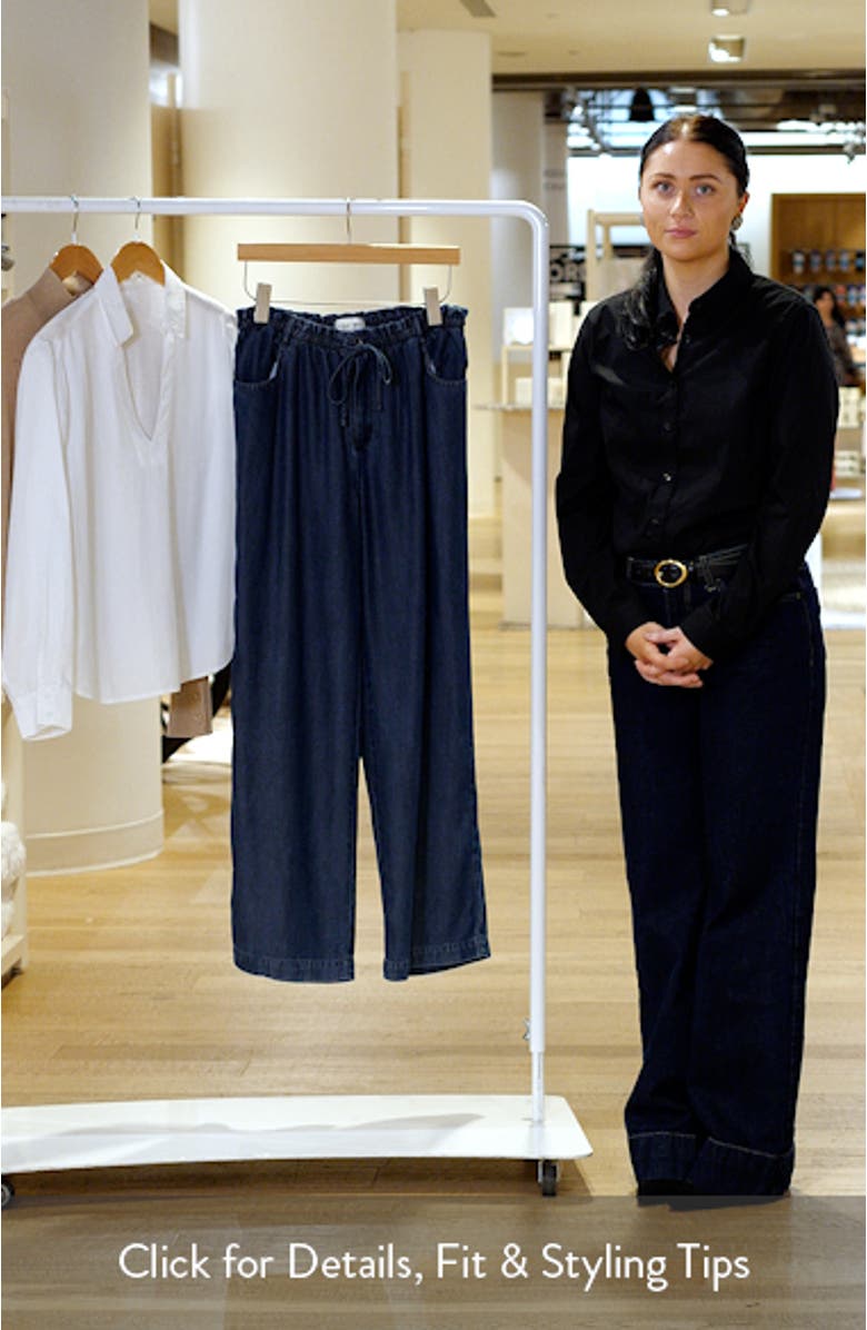 Wide Leg Crop Denim Pants, sales video thumbnail