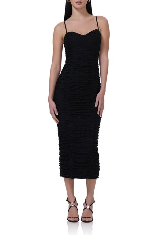 AFRM AFRM TOSCA RUCHED LACE MIDI DRESS