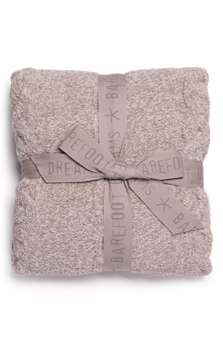 Barefoot Dreams<sup>®</sup> CozyChic<sup>™</sup> Heathered Cable Baby Blanket, Alternate, color,