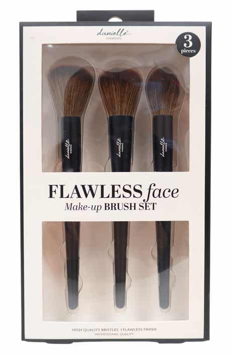 DANIELLE 3-Piece Deluxe All-Over Cosmetic Brush Set