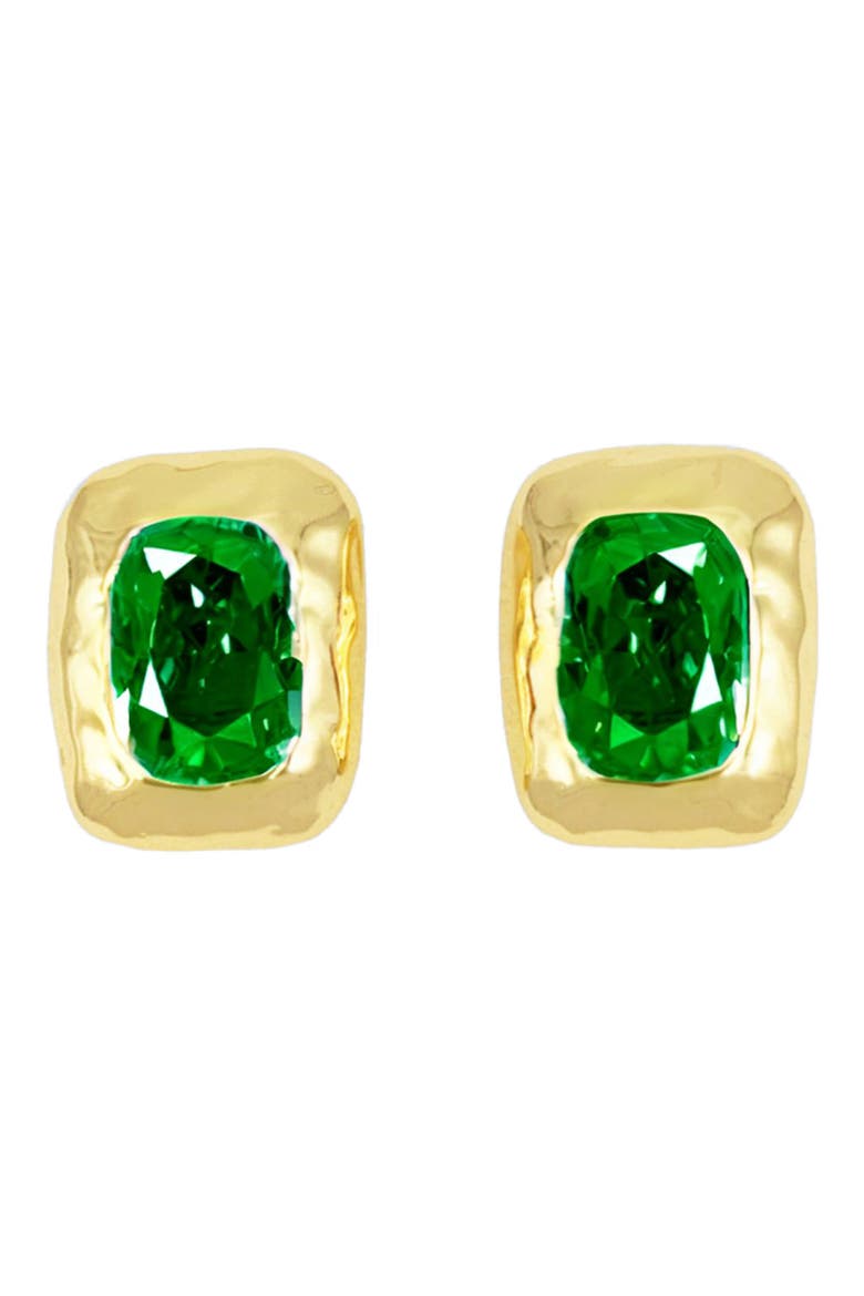 Giovana Crystal Stud Earrings, Main, color, EMERALD