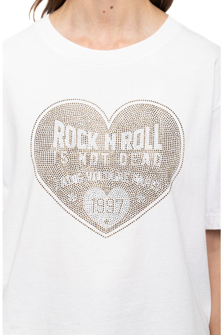 Taida Crystal Embellished Graphic Heart T-Shirt, Alternate, color, WHITE