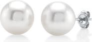 The Pearl Source 9mm South Sea Round Pearl Stud Earrings