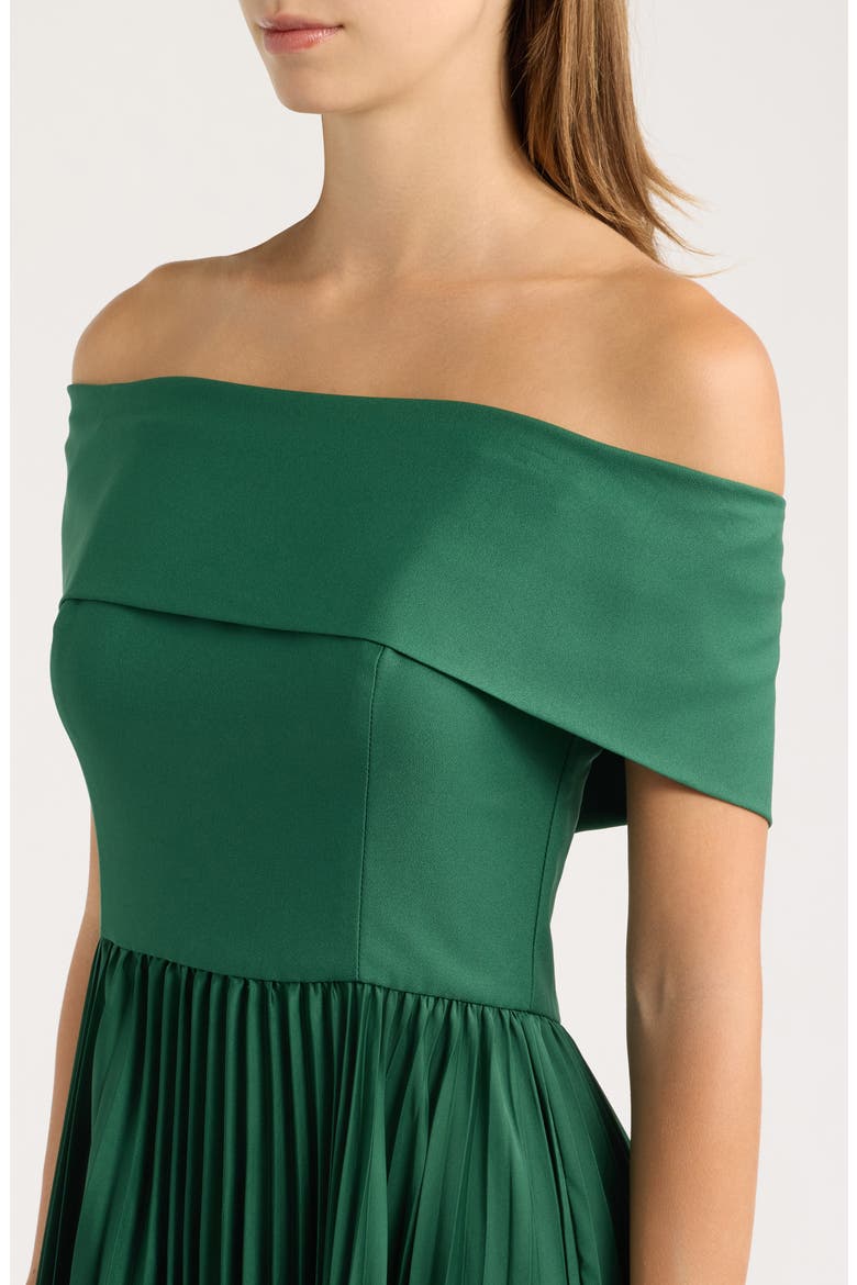 Stockton Off the Shoulder Maxi Dress, Alternate, color, EMERALD
