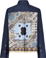 Callas Milano Sirene Milano Print Scarf-back Shirt