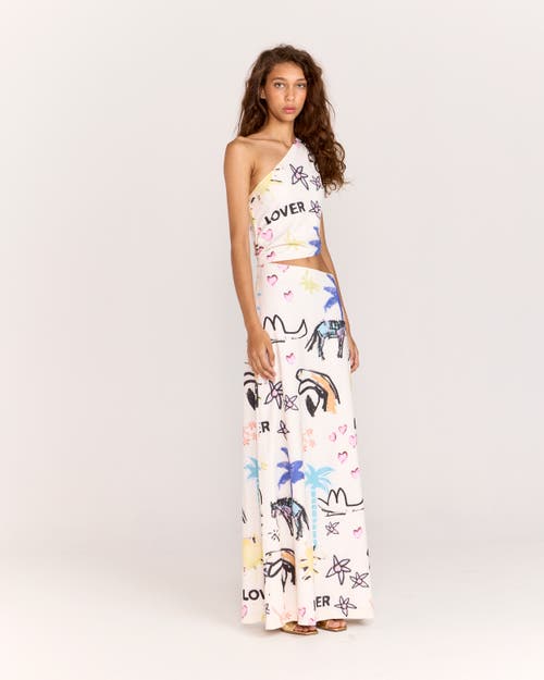Romy Lover Dress In Cream, Multi-colored