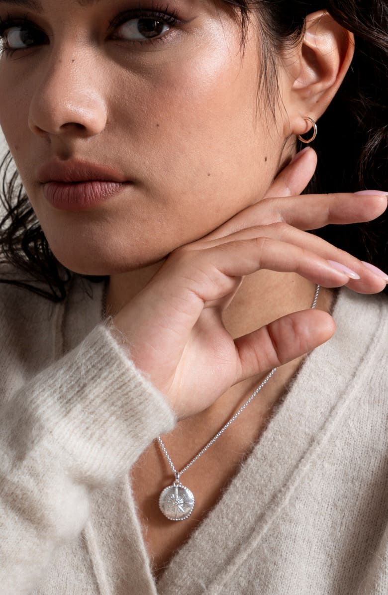 Dower & Hall True North Diamond Locket, Alternate, color, Sterling Silver